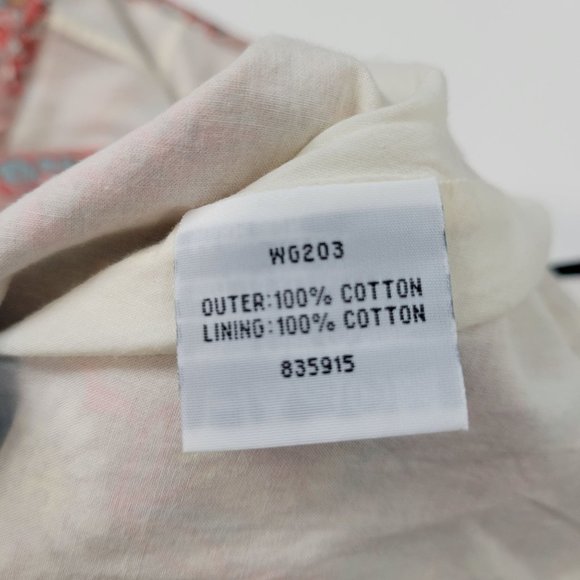 Boden Size 18 Long Peach Floral Lined Midi Skirt Side Zip A-Lone Cotton - Picture 6 of 8